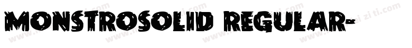 MonstroSolid Regular字体转换